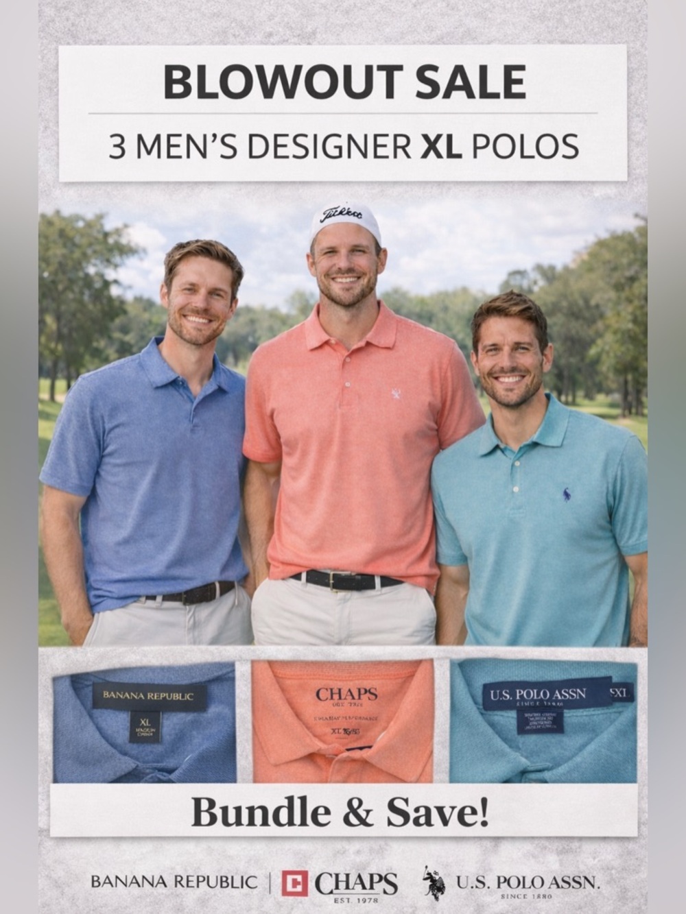 🚨❗️3 shirt bundle❗️Men’s XL Polo Shirt Bundle